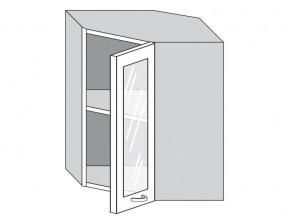 1.60.3у Шкаф настенный (h=720) угловой на 600мм со стекл. дверцей в Кыштыме - kyshtym.магазин96.com | фото