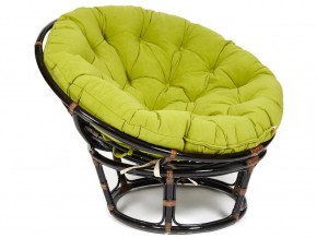 Кресло Papasan 23/01 W с подушкой Antique brown, флок Олива в Кыштыме - kyshtym.магазин96.com | фото