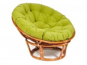 Кресло Papasan 23/01 W с подушкой Cognac, флок Олива в Кыштыме - kyshtym.магазин96.com | фото