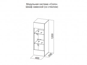 Шкаф навесной (со стеклом) в Кыштыме - kyshtym.магазин96.com | фото