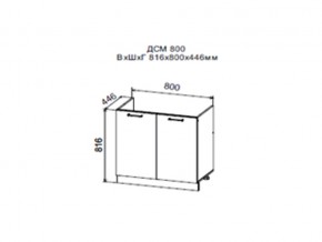 Шкаф нижний ДСМ800 под мойку в Кыштыме - kyshtym.магазин96.com | фото